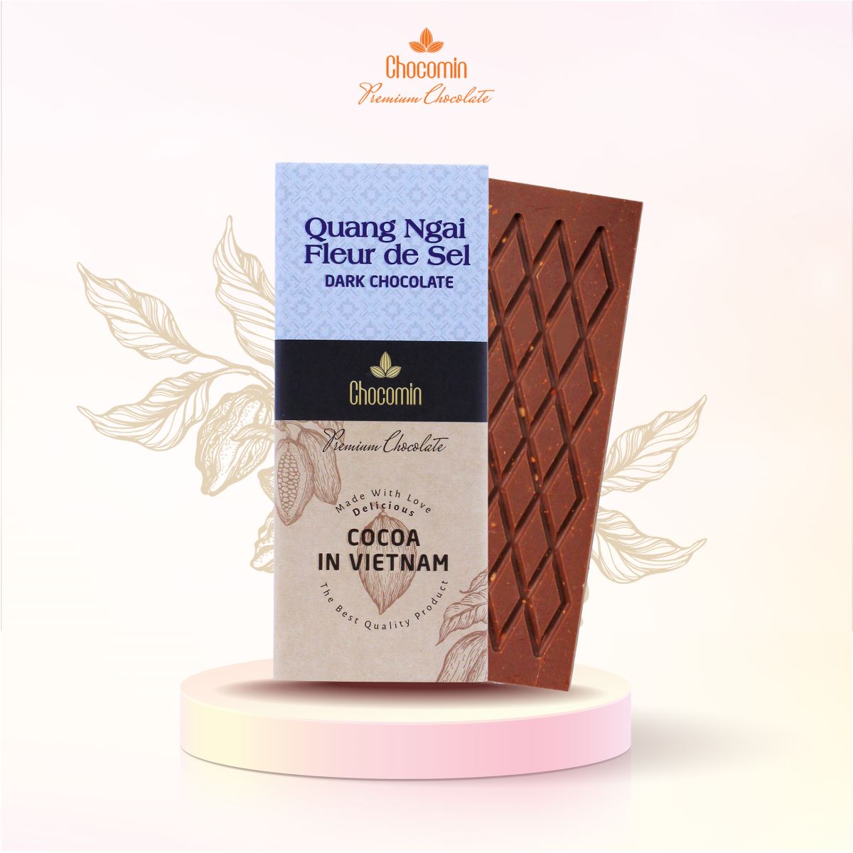Quang Ngai Fleur De Sel Dark Chocolate Bar