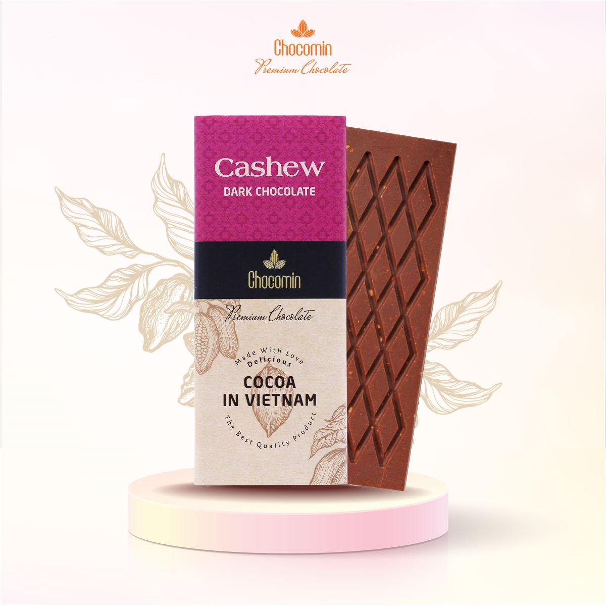 Cashew Dark Chocolate Bar