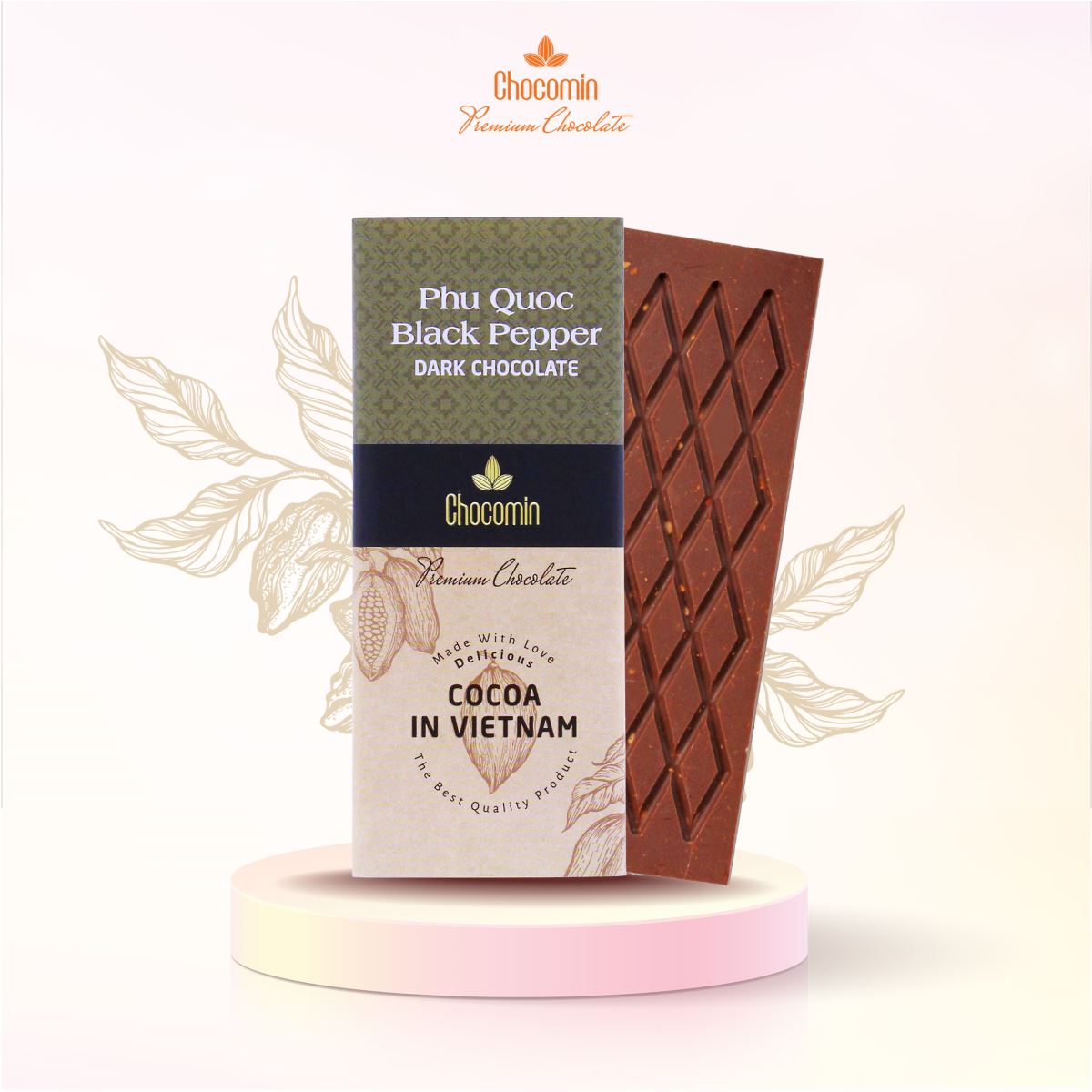 Phu Quoc Black Pepper Dark Chocolate Bar